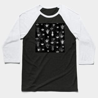 Black and White Tea Party Baseball T-Shirt